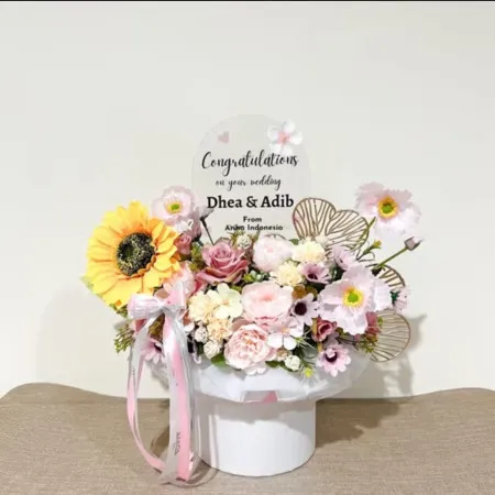 Bloom Box Akrilik Ucapan Wedding TMII